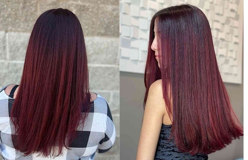 24 Burgundy Balayage Hair Color Ideas for a Cool Reddish Hue